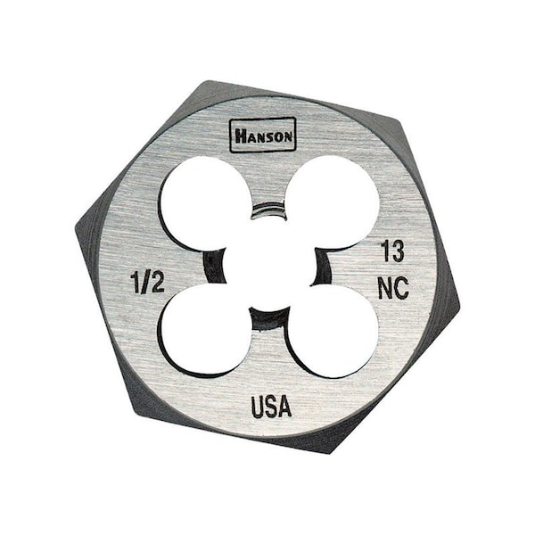 Irwin Irwin Hanson High Carbon Steel SAE Hexagon Die 1/2 in. 1 pc 9444 - main